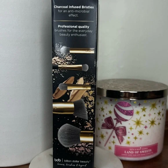 🆕 Billion Dollar Brows 5 Pc Charcoal Brush Set - Picture 2 of 3